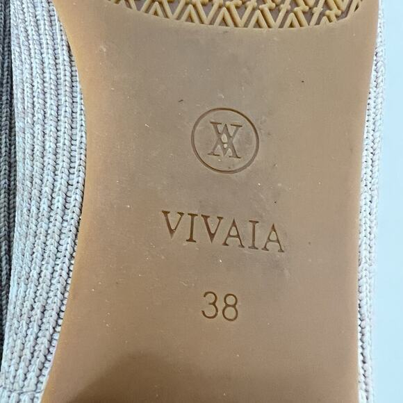 Vivaia Margot 2.0 Square-Toe V-Cut Flats EU 38 US 7 Almond Knit - Picture 10 of 12